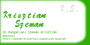 krisztian szeman business card
