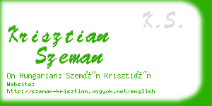 krisztian szeman business card